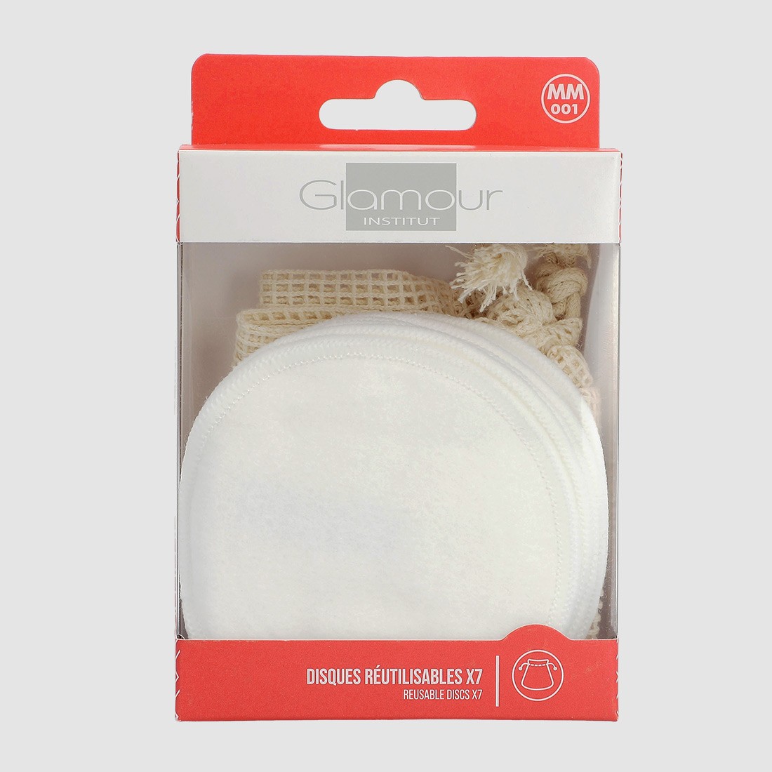 Coton Disques Réutilisables Antibactérien Naturel Lavable Avec Filet De  Lavage GLAMOUR INSTITUT